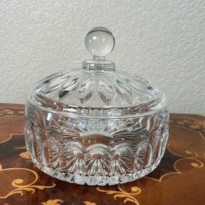 Vintage Gorham Crystal Glass Candy Dish with lid from the Althea Collection